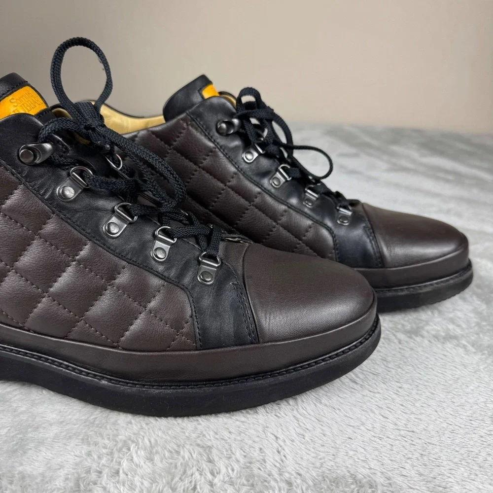 Samuel Hubbard Men's 14 Leather Quilted Shoes Brown Black M1320-009 Portugal